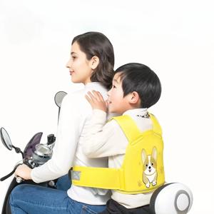 어린이 만화 오토바이 안전 하네스 전기 자전거 안전 벨트 안전 스트랩 좌석 벨트 전기 자동차 안전 선물