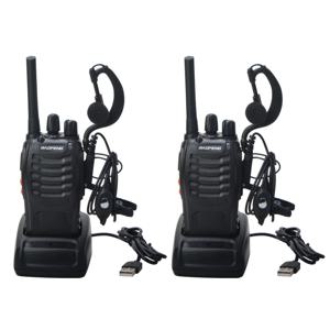 2pcs Baofeng 워키 토키 BF-88E PMR 0.5W 16CH UHF 446.00625-446.19375MHz 12.5KHz 채널 분리 (USB 충전기 헤드셋 포함)