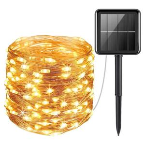 1 팩 100/200 LED 태양 문자열 조명 야외 방수 8 가지 모드 정원 캠핑 웨딩 파티 장식에 대 한 반짝임 요정 빛
