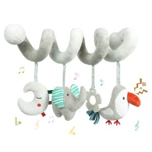 아기 자동차 좌석 장난감 활동 유모차 유모차 유모차 감각 조기 교육 장난감 유아 선물에 대한 나선형 플러시 교수형 랩