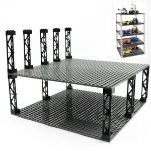 4pcs 도시 빌딩 블록 기차 자동차 기둥 지원 대들보 열 빔 2x2x10 군사 벽돌 장난감 호환 기술 부품