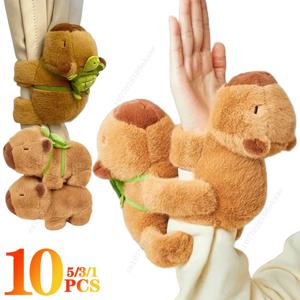 1-10PCS Rytanda Capybara 박수 서클 장난감 Capybara 플러시 핸드 링 재미 팝 서클 어린이 선물 슬랩 스냅 랩 팔찌 팔찌
