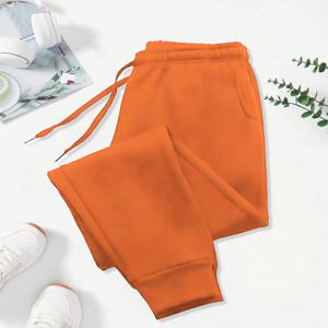 여성 캐주얼 바지 가을 겨울 양털 운동복 러닝 조깅 스포츠 체육관 바지 패션 솔리드 컬러 운동 긴 바지