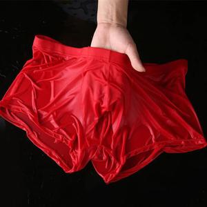 섹시한 남성용 복서 반바지, 초박형 란제리, 시스루 속옷 트렁크, 통기성 탄성 남자 팬티, 속건성 언더팬츠