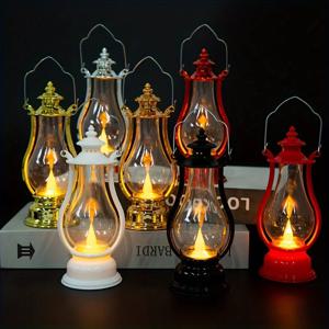 이드 무바라크 LED 바람 조명 라마단 장식 휴대용 LED 조랑말 등불 오일 램프 라마단 카림 장식 램프