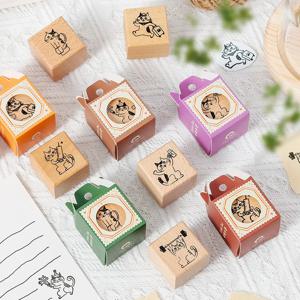 1Pc 귀여운 고양이 일일 장식 스탬프 Scrapbooking 편지지에 대 한 나무 고무 스탬프 Diy 앨범 핸드북 공예 표준 인감