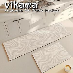 VIKAMA 다기능 논슬립 매트 및 카펫 물 흡수, 스타일리시한 패턴 특징, 주방 및 욕실에 이상적