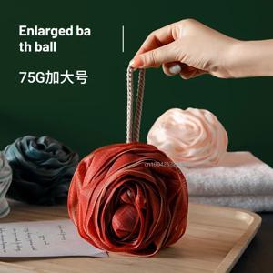 욕실용 빠른 포밍 경량 로즈 샤워 볼 워시 스크럽 스폰지, 슈퍼 소프트, 비산된 대형 볼 꽃 목욕 문지름