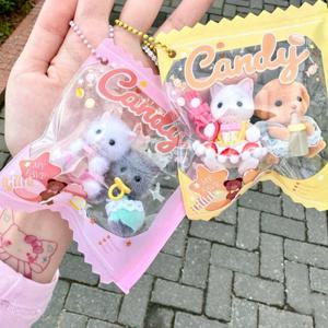 5/10/15pcs Sylvanians 가족 어린이 만화 귀여운 펜던트 먼지 봉투 미니 캔디 가방 장난감 보관 용품 액세서리 열쇠 고리