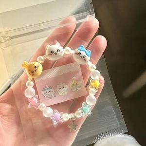 니치 디자인 감각이있는 애니메이션 Chiikawasa 소녀 팔찌 Hachiware Usagi 팔찌 커플 만화 팔찌 액세서리 선물