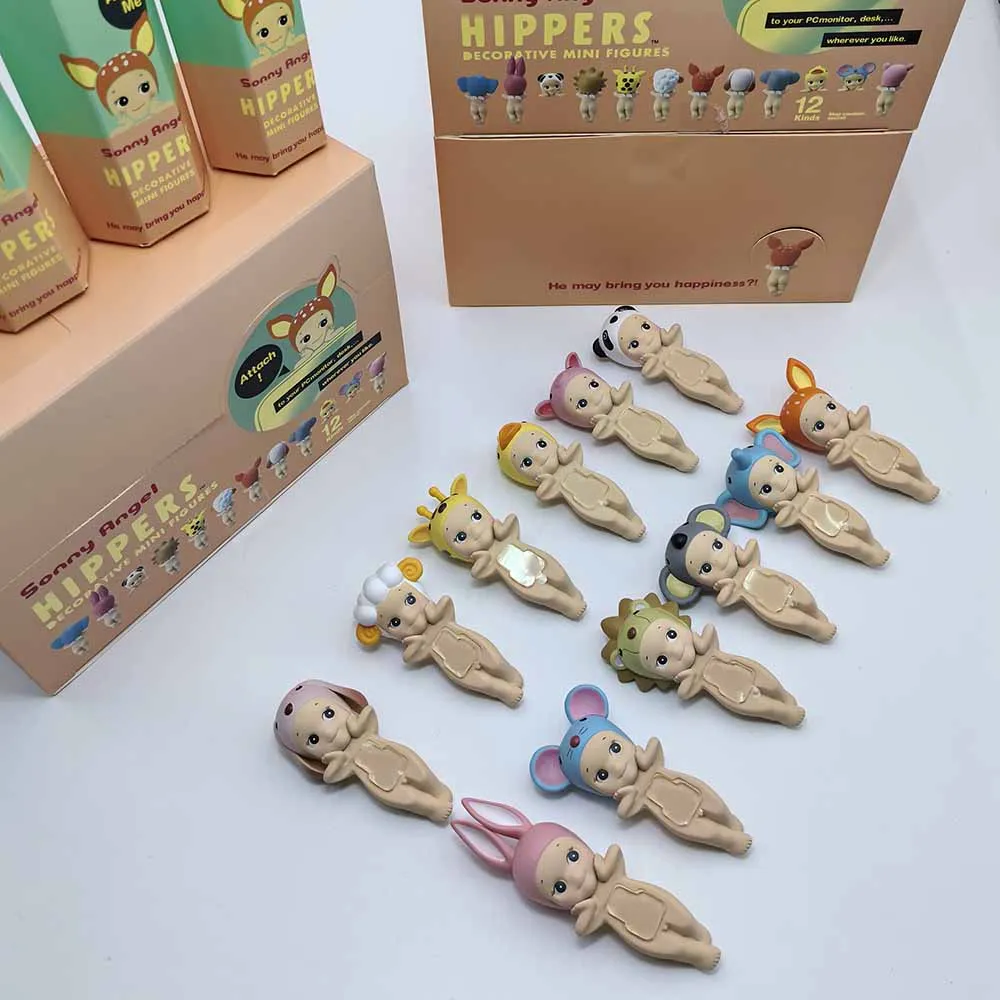 뜨거운 더 나은 품질 써니 엔젤 히퍼스 미니 피규어 동물 시리즈 블라인드 박스 PVC 장난감 팬 데스크탑 전화 자동차 장식품 인형 선물
