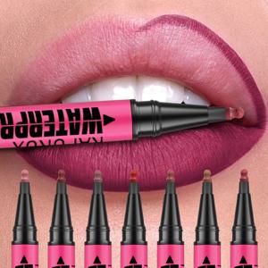 1PC 리퀴드 Matte12 컬러 립라이너 펜슬 방수 플럼핑 스테인 립스틱 천연 립 라이너 아웃라인 립 컨투어 메이크업