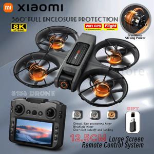 샤오미 S156 드론 브러시리스 모터 8K 전문가용 HD 듀얼 카메라 5G WiFi FPV 광학 흐름 호버링 장애물 회피 쿼드콥터