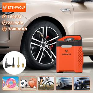 ETENWOLF ZEPHYR V3 휴대용 자동차 컴프레서 160 PSI 100% 듀티 사이클 자동차 타이어 공기 주입기 7800mAh (자동차, 오토바이, 자전거, 공용)