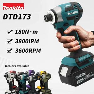 Makita DTD173 1800rpm 브러시리스 전기 스크루 드라이버 임팩트 드라이버 180Nm 전기 드릴 목재/볼트/T 모드 Makita 18V 배터리 용