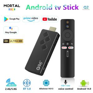 스마트 안드로이드 TV G96 TV 스틱 안드로이드 14 Q2 4K Allwinner 구글 보이스 H313 Wifi6 HDR 10 BT5.0 NETFLIX 게임 미디어 플레이어 박스