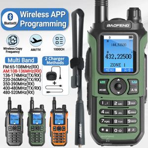 Baofeng UV-21 Pro V3 워키 토키 멀티 밴드 블루투스 프로그래밍 장거리 무선 복사 주파수 유형-c 충전 햄 라디오