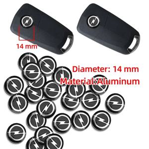 새로운 메탈 14mm 오펠 자동차 리모컨 키 FOB 엠블럼 배지 라디오 버튼 스티커 교체 (아스트라, 모카, 인시그니아, 자피라, 코르사, 티그라 용)