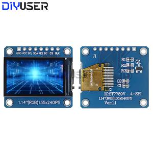 1.14인치 IPS TFT LCD 디스플레이 모듈 135x240 SPI ST7789 드라이버, 아두이노 라즈베리 파이 ESP32 STM32 DIY용 65K 컬러 LCD 화면