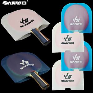 SANWEI 양면 탁구 라켓 보호 필름 방진 항산화 탁구 배트 고무 보호 커버 1/2PC
