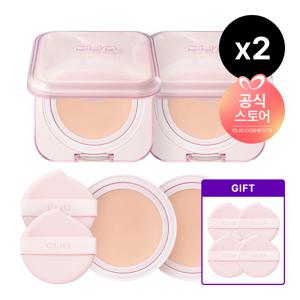 [NEW]킬커버 메쉬 글로우 에센셜 쿠션 기획세트 [본품+리필] x2 [사은]퍼프4매