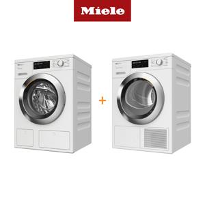 (9/11~9/12 캡슐 세제 울케어 1개 Gift) [Miele 본사] 밀레 트윈도스 드럼 세탁기 WCG 760 WCS + 밀레 히트펌프 의류 건조기 TCL