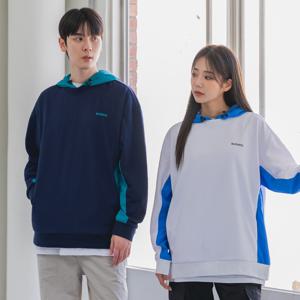 앨빈클로 사이드 컬러 블록 오버핏 후드티 DLX737 4 COLOR
