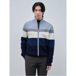 컬러블럭 집업 카디건  스카이 블루(BC485AC32Q)