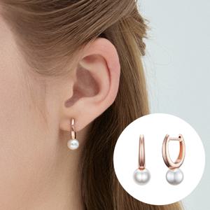[제이에스티나] BASIC PERLINA 14K 진주 원터치 귀걸이_JJP1EI5B5150R4000