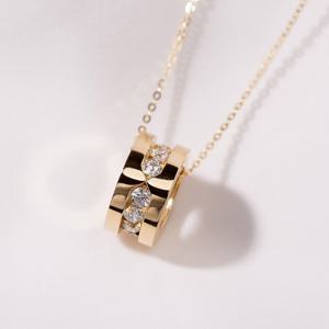 [GB] 이터널 라운드 세팅 원통형 18K GOLD 펜던트 LPP23133G
