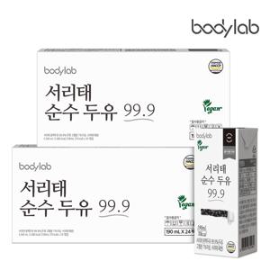 서리태 순수두유 99.9 190ml 24팩 x 2박스(총 48팩)