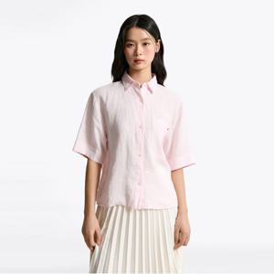 타미힐피거 박시 크롭 린넨 셔츠 (T22F3WSH093WT1TOG)