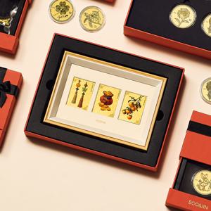 15번) 추석 만복 순금 카드 액자 24K 0.6g
