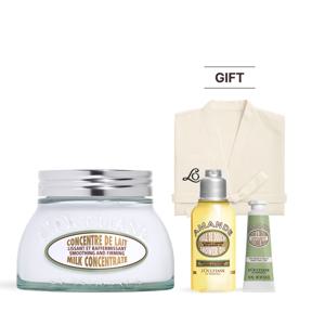 [롯데백화점](단독)(기프트) 아몬드 밀크 컨센트레이트 200ml 세트 (+디럭스 2종+가운)