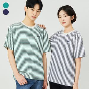[ON] 유니 세미오버핏 싱글 스트라이프 반팔티 NP2KE407