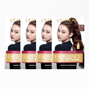 엑셀랑스 크림 염모제 4개+스누피 타올 1장(랜덤)+스크런치(랜덤)