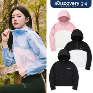 [고윤정 착용] 여성 컬러블럭 크롭 바람막이 5종 택1   DWWJ96043-SET