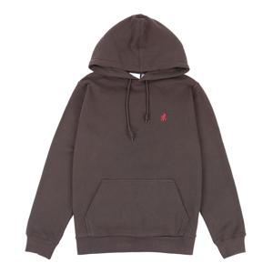 ONE POINT 후드 스웨트셔츠 다크 브라운