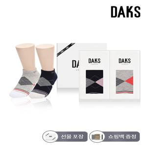 양말 숙녀 스니커즈 아가일링글 2족세트 25432