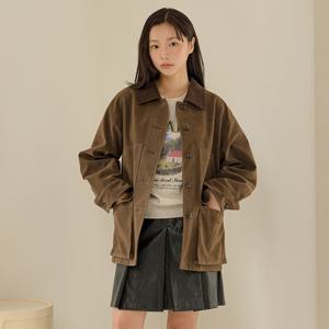 코듀로이 카라 배색 스웨이드 자켓 OE5AJ8770