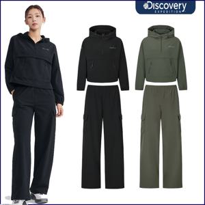 디스커버리 25년 가을신상 여성 우븐 아노락 와이드팬츠셋트 DWTR45054,DWTP44054