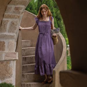DA_Striped stitching square dress_2color