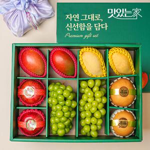 [보자기동봉] 정성 애플망고&골드망고&샤인&사과배 혼합 12구 선물세트