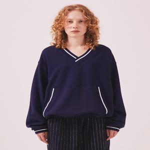 MNS Hard Cotton Vneck Sweatshirt_Navy
