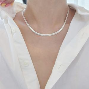 [브리치] 제이요니 / 라운드 뱀줄 은목걸이L