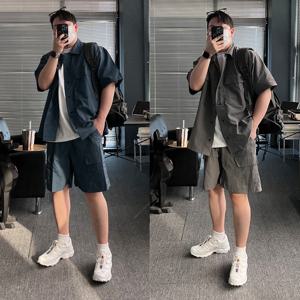 [브리치] 유인맨즈 / 남자반팔반바지세트 여름트레이닝세트 반팔셋