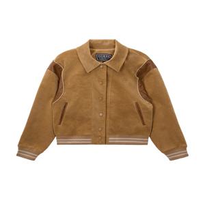 게스진 여성 면벨벳 바시티 자켓 YO4W1890
