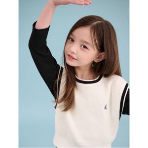 여아 립 포인트 니트 베스트  아이보리 (BI5151G010)