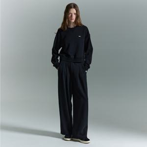 턱 와이드 스웻팬츠 [BLACK]