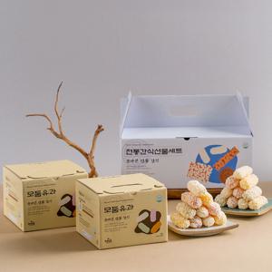 할매니얼 모둠유과 + 모둠유과  360g 25입+25입 내외 명절 한과 선물세트 K디져트